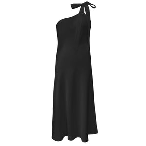 Open image in slideshow, The Penelope One Shoulder Tie Dress - Sample Sale
