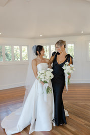 THE ROSALIE GOWN WITH SHOULDER BOWS