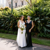 The Rosalie Deep V Gown With Shoulder Bows
