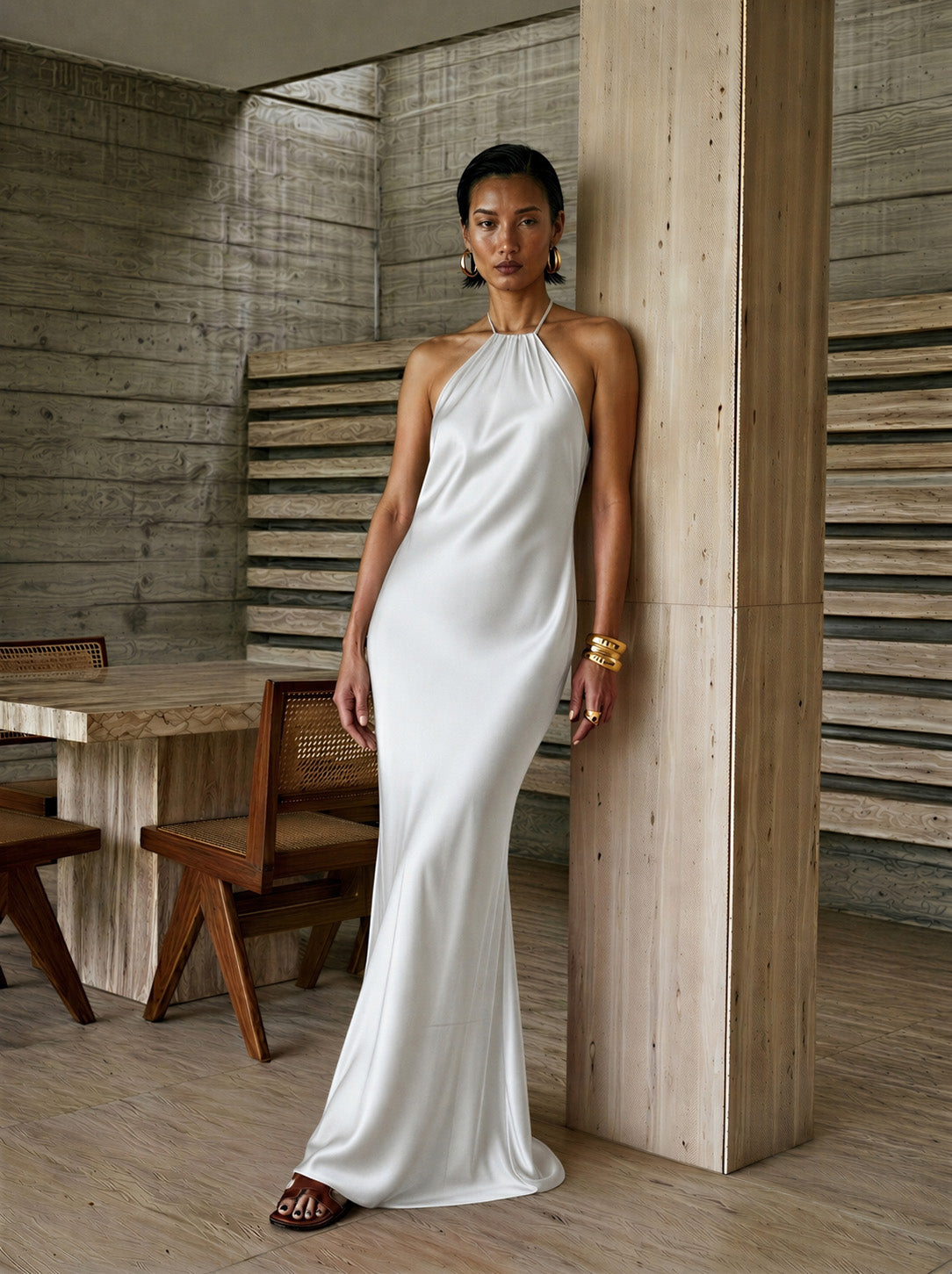 THE BAMBI HALTER GOWN