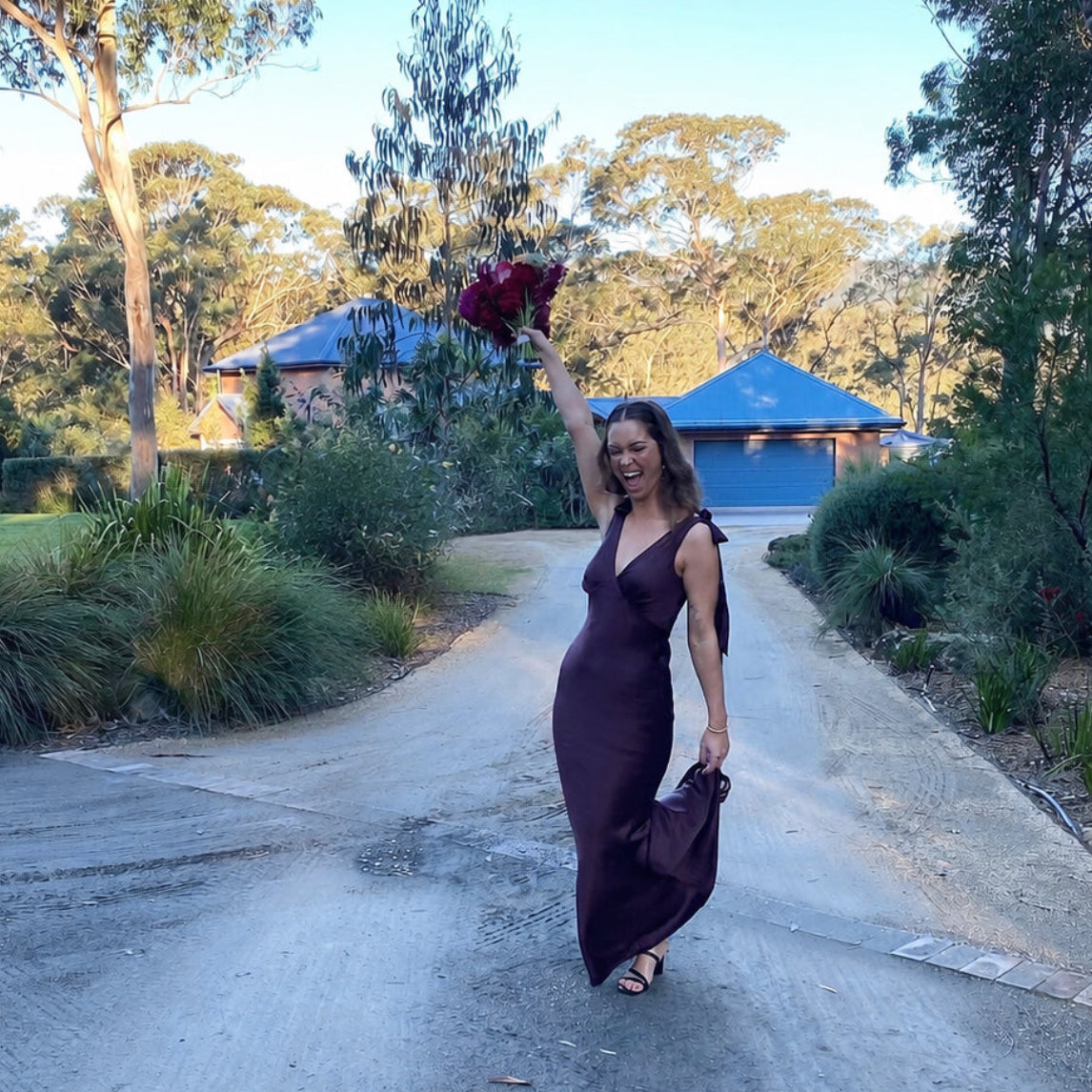 THE ROSALIE GOWN WITH SHOULDER BOWS