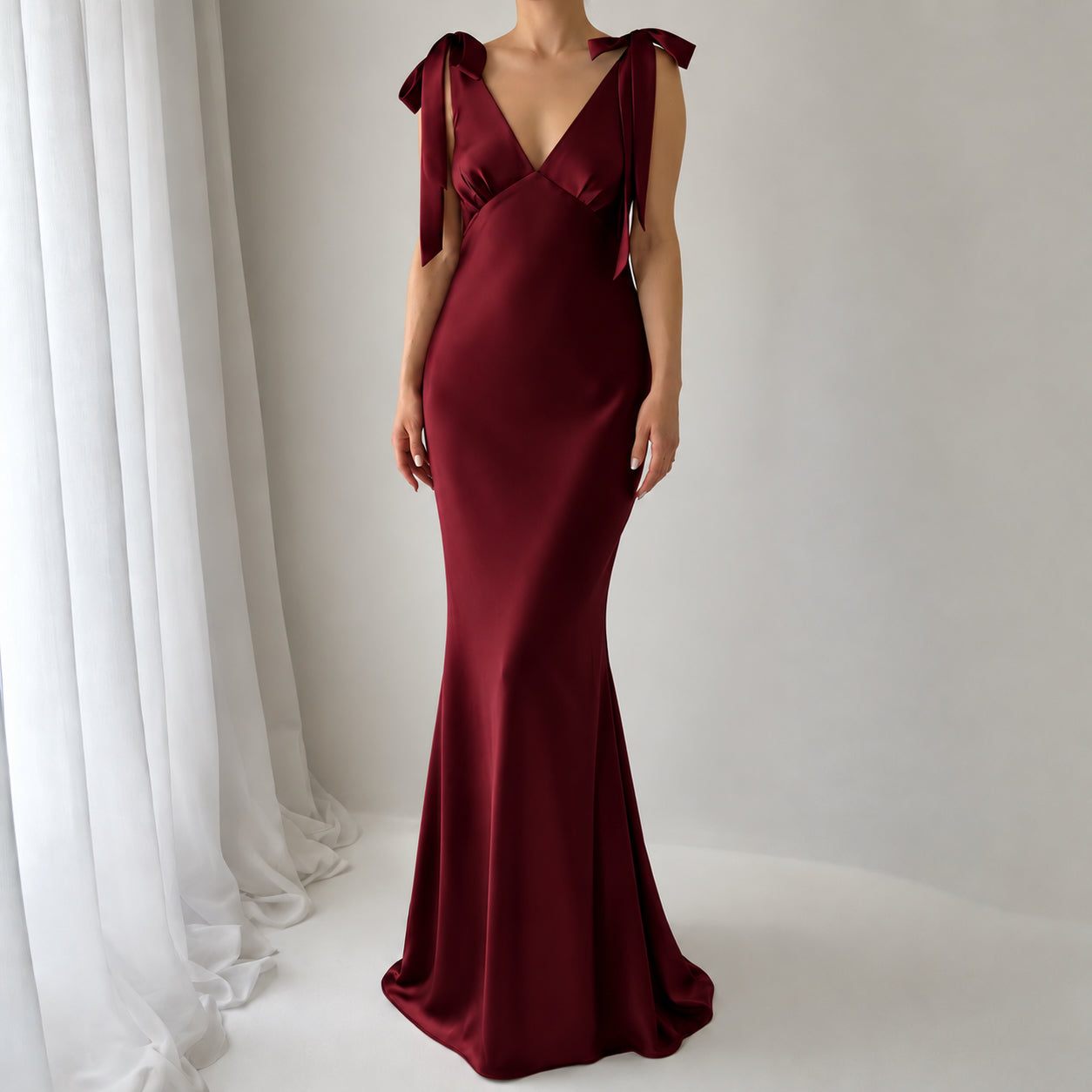 THE ROSALIE GOWN WITH SHOULDER BOWS - NEW COLOUR