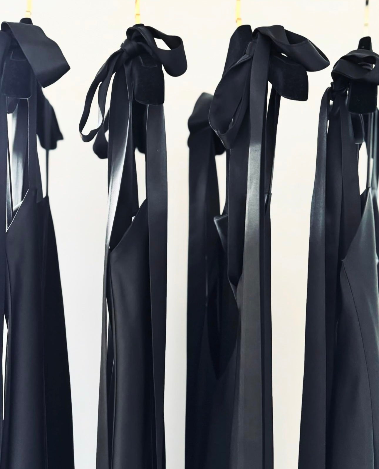 The Ivy Slip Gown With Shoulder Bows