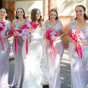 THE PHOENIX GOWN WITH SHOULDER BOWS - SAMPLE SALE