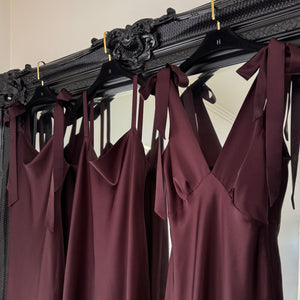 The Rosalie Deep V Gown With Shoulder Bows NEW