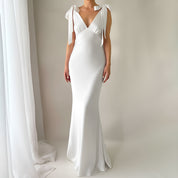 THE ROSALIE GOWN WITH SHOULDER BOWS