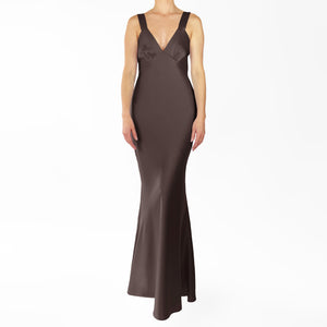 Open image in slideshow, The Harlow V Neck Gown NEW COLOUR
