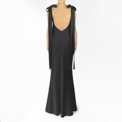 The Ivy Slip Gown With Shoulder Bows