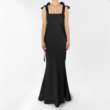 The Ivy Slip Gown With Shoulder Bows