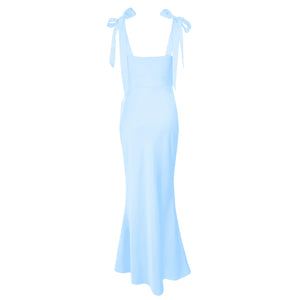 The Rosalie Deep V Gown With Shoulder Bows NEW