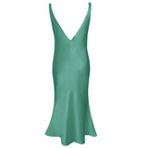 THE EDEN DEEP V SLIP DRESS - SAMPLE SALE
