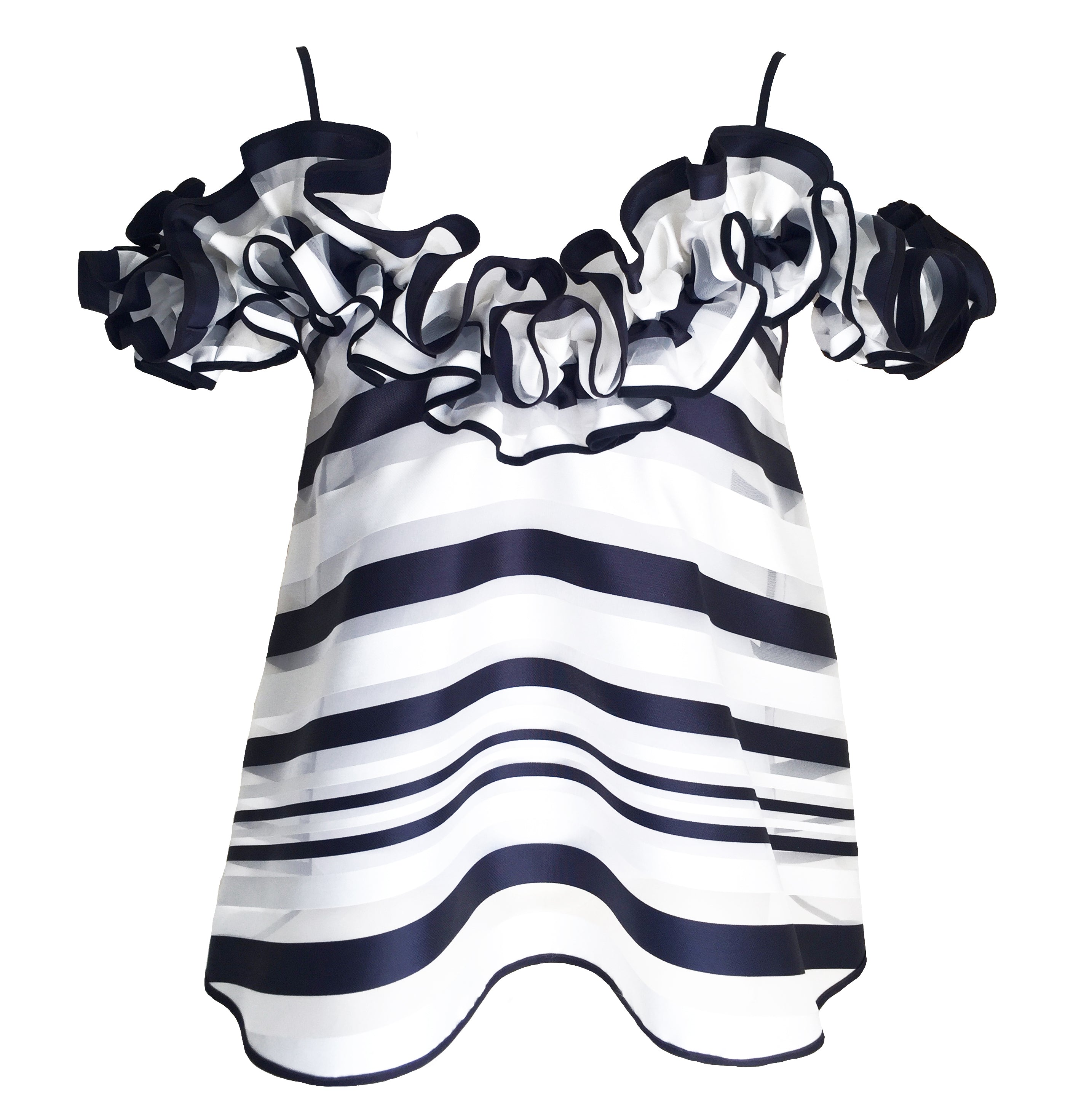 The Ella Frill Top Stripe
