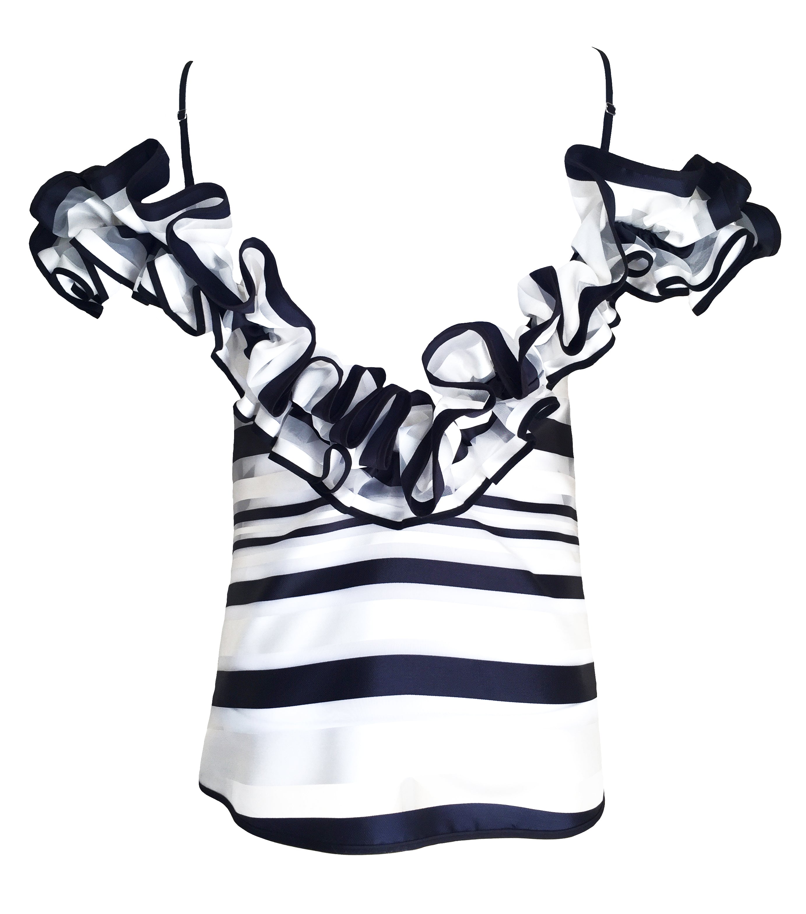 The Ella Frill Top Stripe