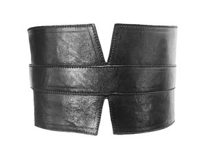 The Asymmetrical Leather Corset Belt