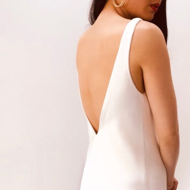 THE EDEN DEEP V SLIP DRESS