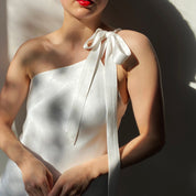 The Penelope One Shoulder Tie Dress