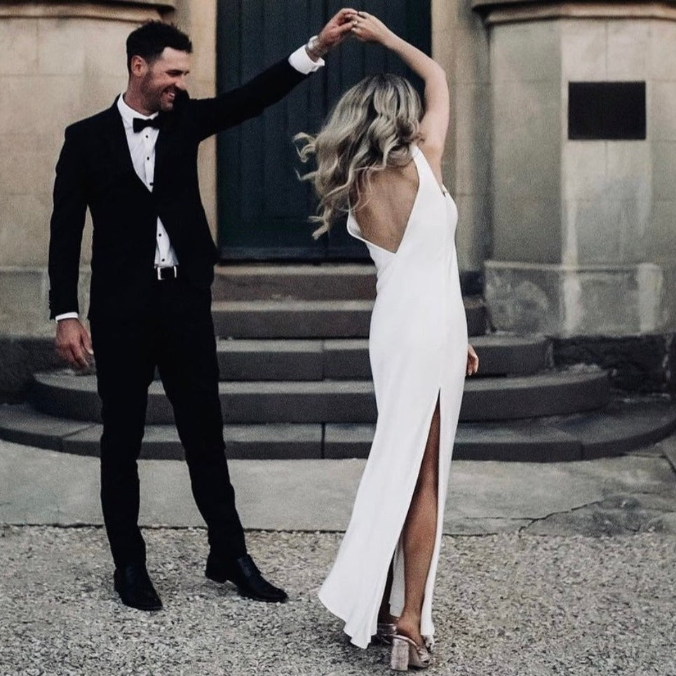 THE EDEN DEEP V SLIP GOWN