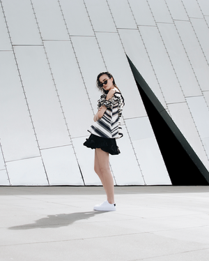 The Ella Frill Top Stripe