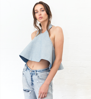 The Kensington Backless Denim Top