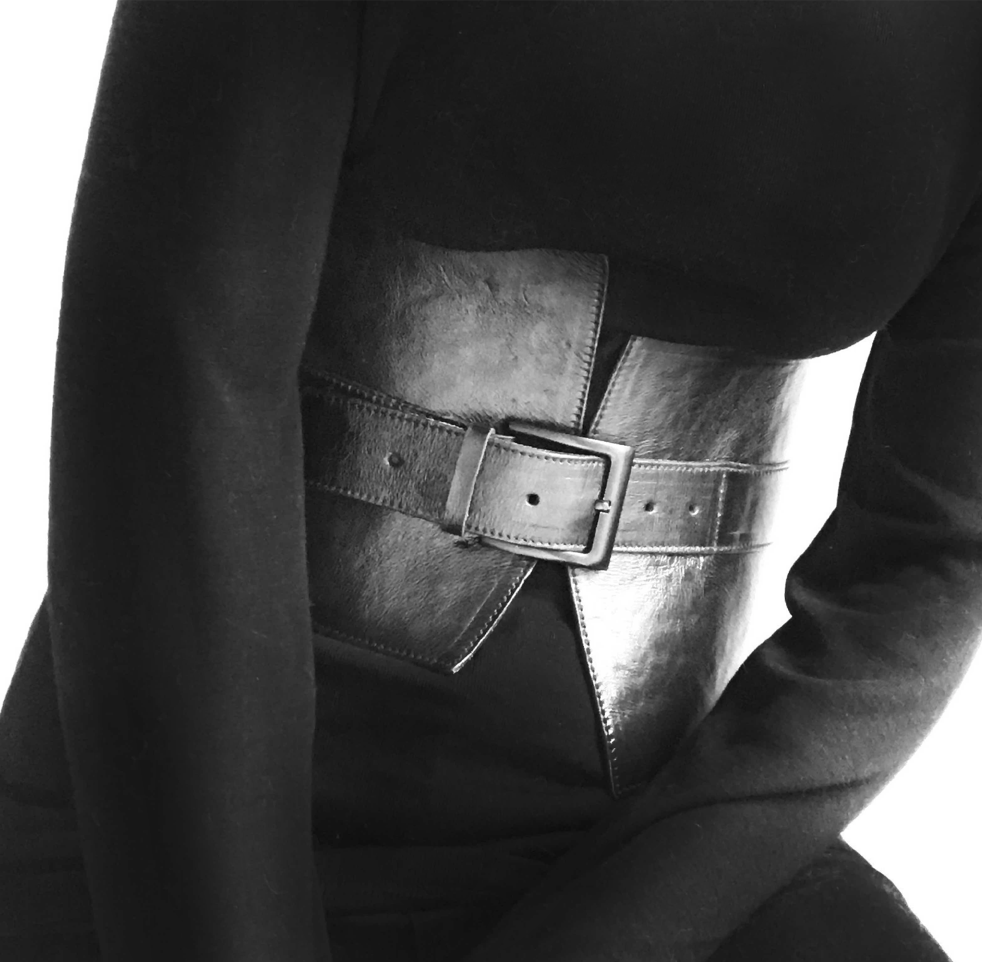 The Asymmetrical Leather Corset Belt